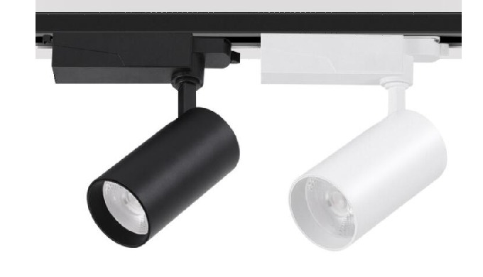 COB LED Track Light Aluminum Body+PC Cover+2/3 Phases Track Adapter LED track light Body: Horizontal...