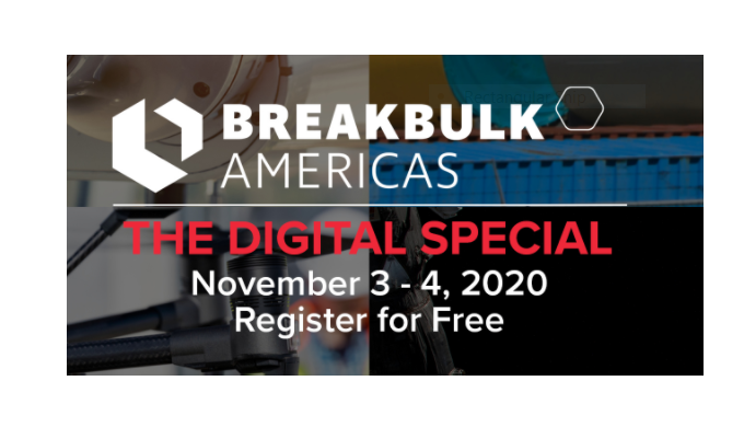 October 21, 2020, HOUSTON—The Breakbulk Americas team will host a webinar series Nov. 3-4 in place o...