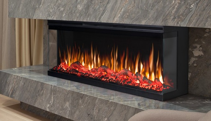 Unique Features of Flame Electric Fireplaces Modern design with a stunning three-sided look. Thin fr...