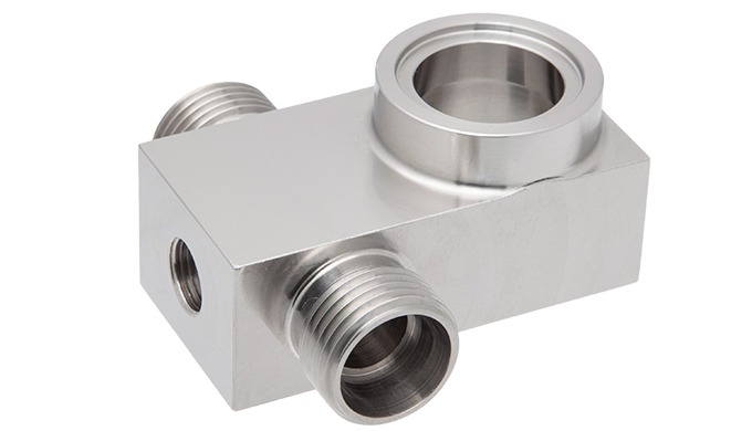 Bearbeitung gebohrt gefräst Material 1.4305 nichtrostender Crom-Nickel Automatenstahl Grösse 55 x 52...