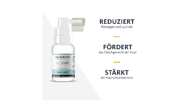 Sanubiom SkinCare Protect unterstützt beim Aufbau einer gesunden Hautflora: Es wird der natürliche S...