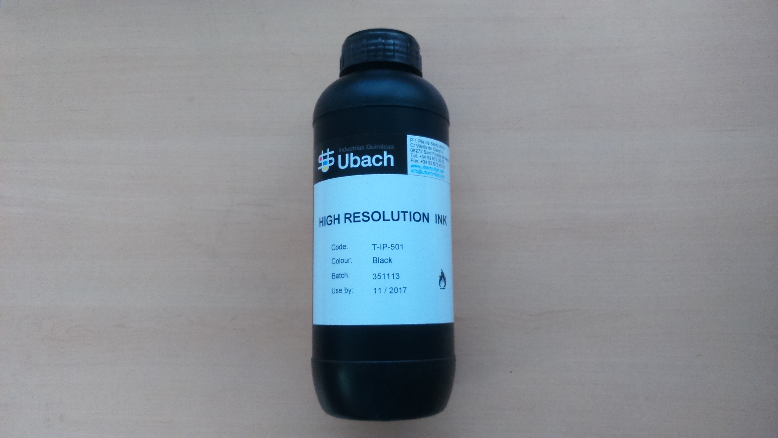 Tinta negra de alta definición. Compatible para impresoras Limitronic, Trid...