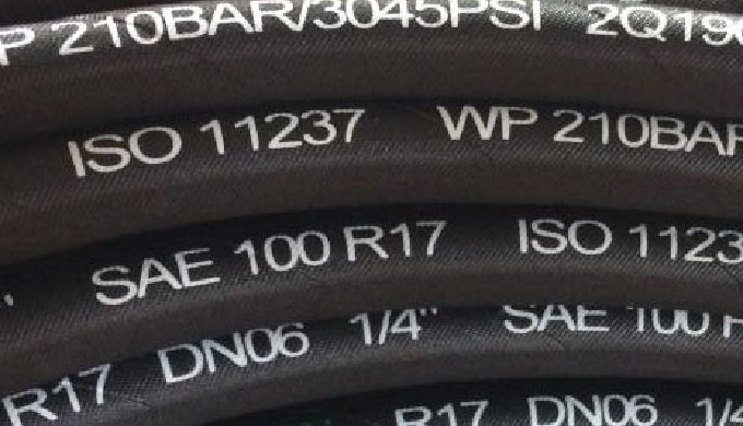 Inner tube: Oil resistant synthetic rubber. Reinforcement: One or two layers high tensile steel wire...