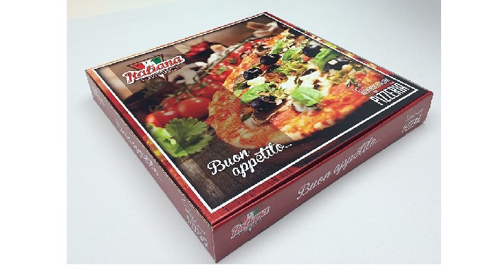 Corrugated cardboard photo quality pizza boxes. Custom size Custom design Shortrun orders welcome