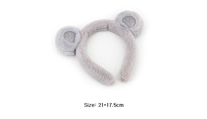A collection of headbands featuring various cute designs such as animal ears, bows, and pearl accent...