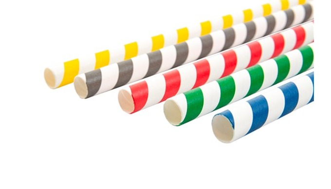 Pajitas de papel de colores(250UDS) REF.MD2000354