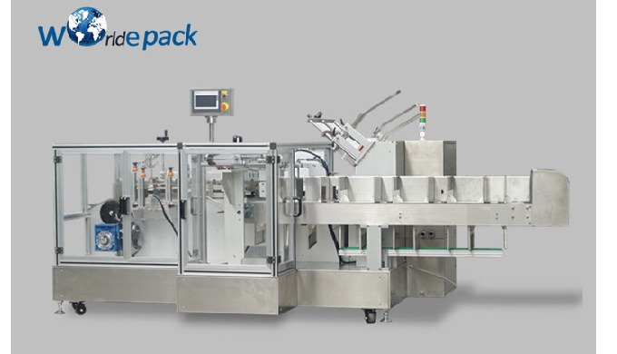 Application This cartoner mainly suitable for automatic cartoning of small products such as food, me...