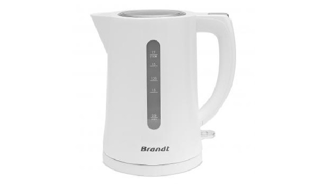 Image01 : BouilloireBO1706S - Blanc - Grande capacité - Prise en main facilité - Niveau d'eau visibl...