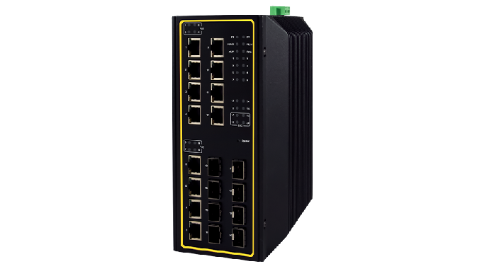 20-Port High-Bandwidth Industrial Managed Layer-3 Gigabit PoE Switch Designed to be adaptive, with u...
