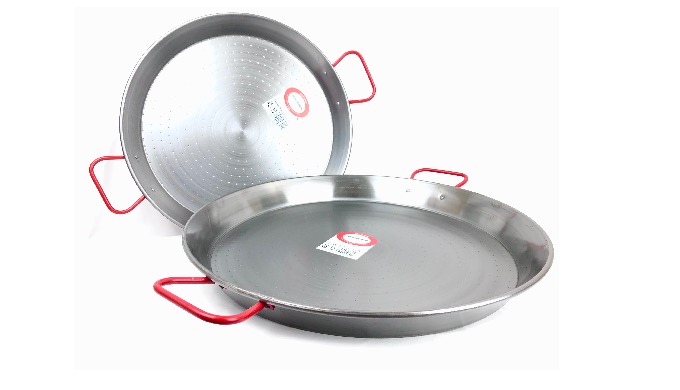 Somos fabricantes de paellas y sartenes. Nuestros productos son 100% manufacturados en España.