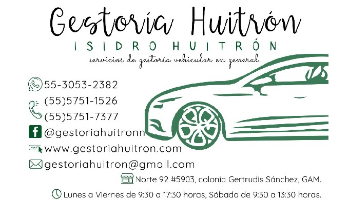 Gestoría Huitrón es una asociación especializada en trámites vehiculares de taxi y trámites particul...