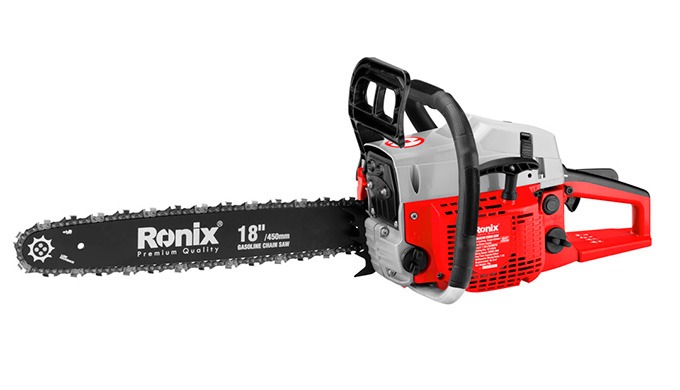 Ronix 4647 Benzin-Kettensäge hat eine Schnittkapazität von 40-45cm. Die maximale Drehzahl dieses unr...