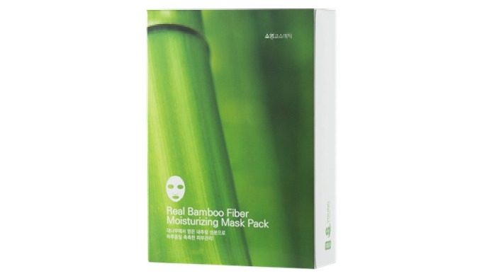 Real Bamboo Fiber Moisturizing Mask Pack developed using Bio-cellulose of Nature Costech technology ...