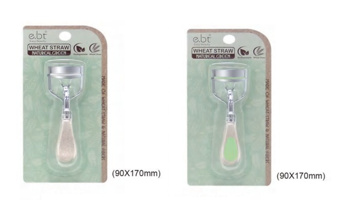 An eco-friendly beauty care line made with wheat straw material. Includes eyelash curlers, nail file...