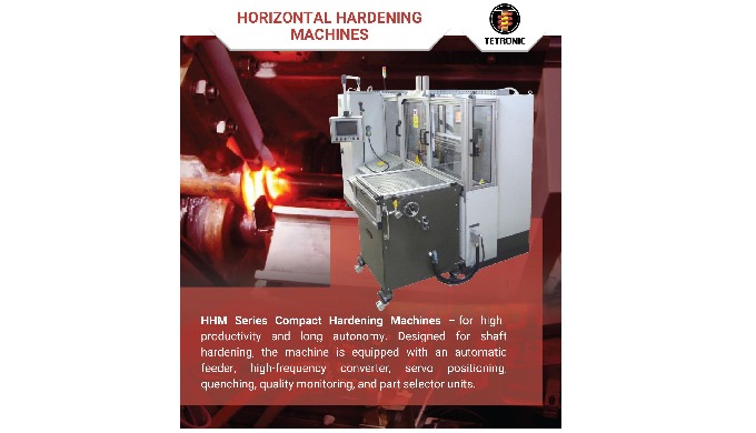 HHM Series Compact Hardening Machines – for high productivity and long autonomy. Designed for shaft ...
