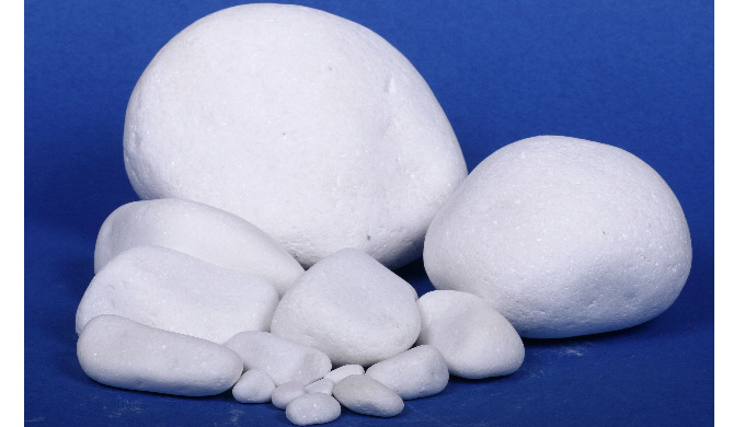 WHITE MARBLE PEBBLES "THASSOS"