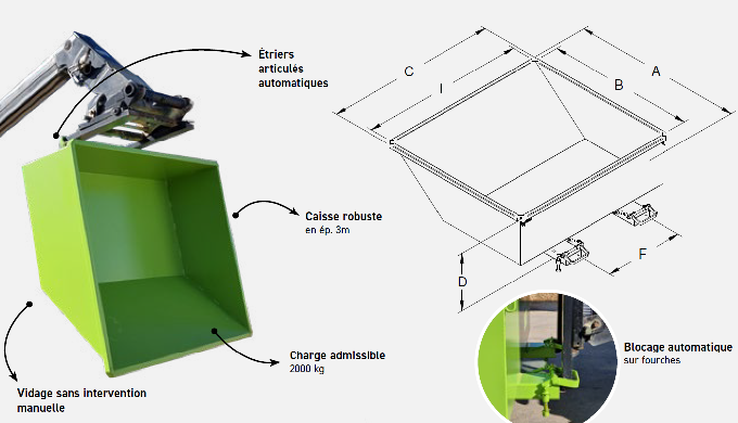 Benne pour chariot télescopique