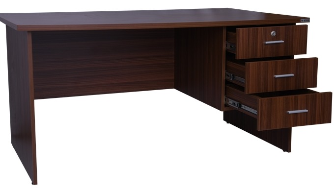 Office Table : Table top 1500 X 750 X 25 mm thick prelam particle board both side prelaminated, all ...