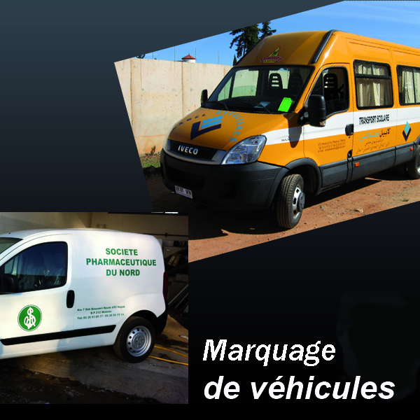 Fabrication sur-mesure , de logos , de décor pour voitures , autobus, transports Création du marquag...