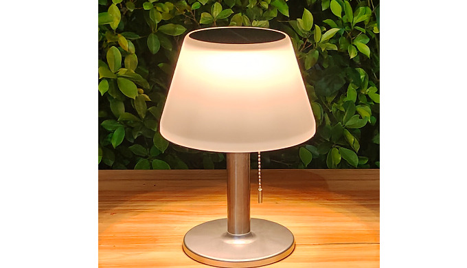 This solar table lamp uses 10pcs warm white LED as light source, the solar ...
