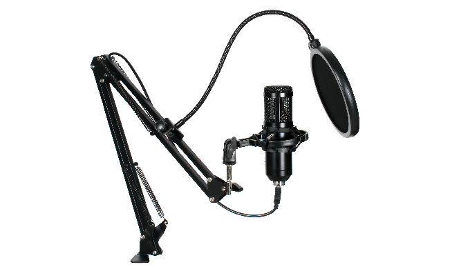 GONSIN Factory Professional RecordingUSB Condenser Studio Microphone Set For Pocast With Headphone J...