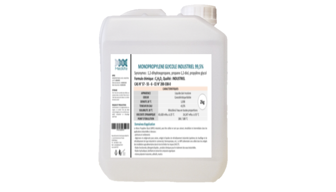 Le Mono Propylène Glycol (MPG) dit industriel, peut être utilisé en tant que solvant, émulsifiant et...