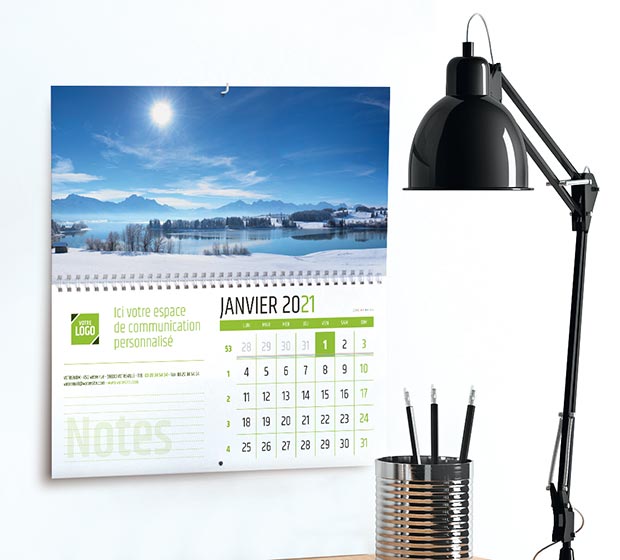 Calendrier carré mural NATURE de CREIDEO