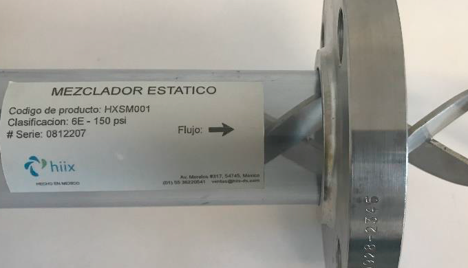 Mezcladores Estáticos en diferentes materiales para tuberias de 1/2 hasta 20 en PVC, CPVC, PP, PEAD,...