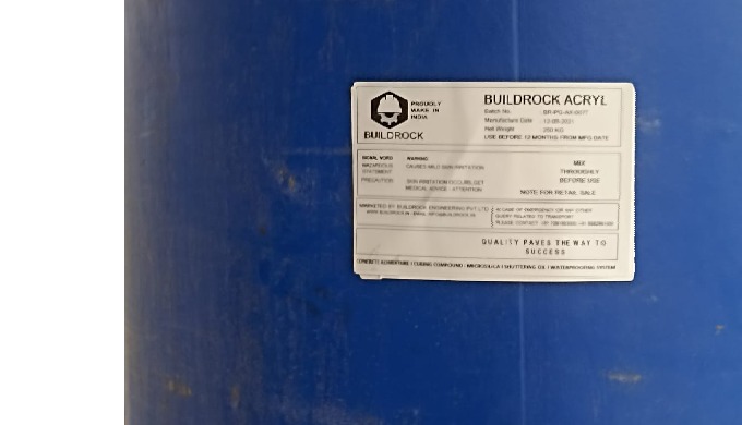 BUILDROCK ACRYL is a high quality selective acrylic polymer based liquid compound designed for cemen...