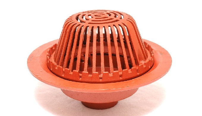 Large Sump Cast Iron Roof Drain Material: Cast Iron Include: Cast Iron Dome, Cast Iron Clamp Ring, C...