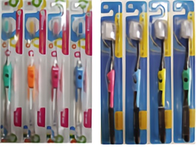 It can easily remove food particles and plagues between teeth and massage gums by rich slim bristle....