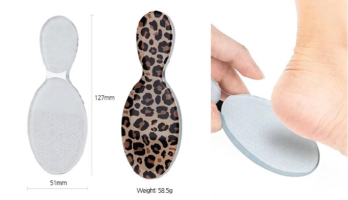 Get salon-smooth heels at home with our Foot File. Its ergonomic double-sided design and bold leopar...