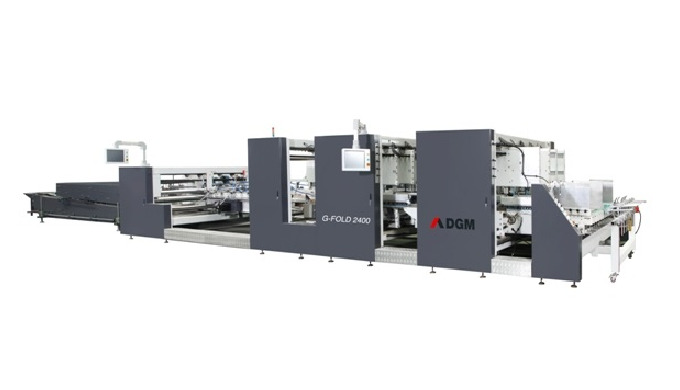 Automatic two pieces folder gluer, wireless remote control G-FOLD 1800 – AC without pre-folding sect...