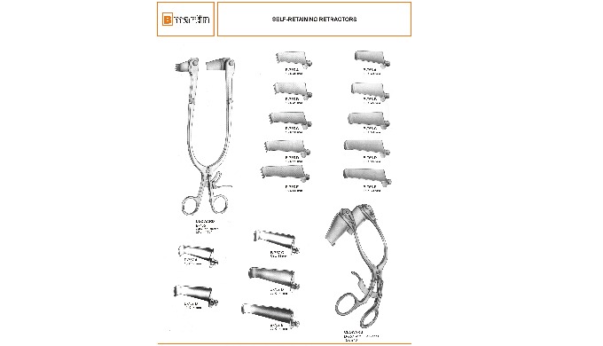 SELF- RETAINING RETRACTOR CLOWARD RETRACTOR WITH 10 BLADES 10
