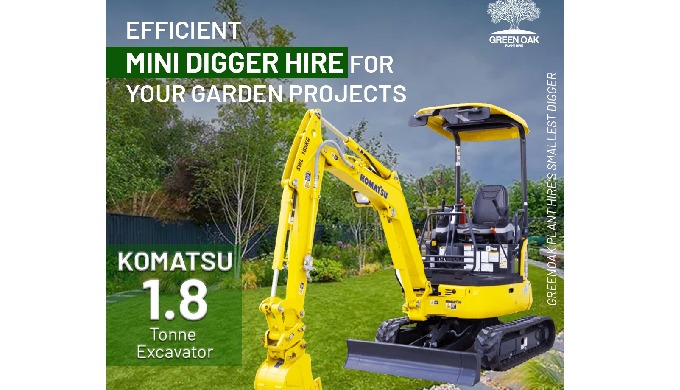 Are you looking to hire a mini excavator for your upcoming project? Our Komatsu 1.8t Mini Excavator ...