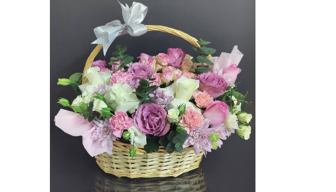 Natural Real Fresh Pink Flowers Basket First of all, just refresh your memory a bit. Can you find an...