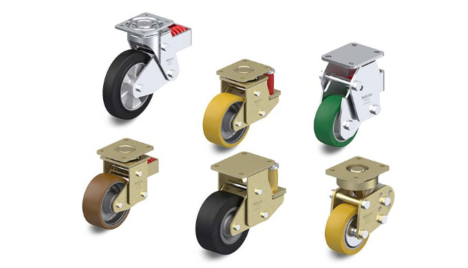 Spring-loaded castors