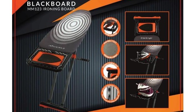 46 * 127cm press area The silicon iron pads resist of 290 degree heat and non-slip Folding mechanism...