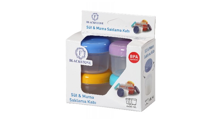 KRC-658 DÖRTLÜ MİNİ SAKLAMA MAMA KABI,bebek mamalarını taze tutmak ve hijyenik bir şekilde saklamak ...