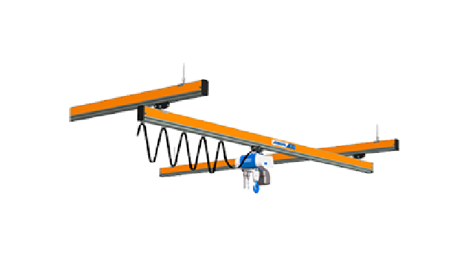 The suspension track system combines the advantages of stationary lifting devices with those of over...