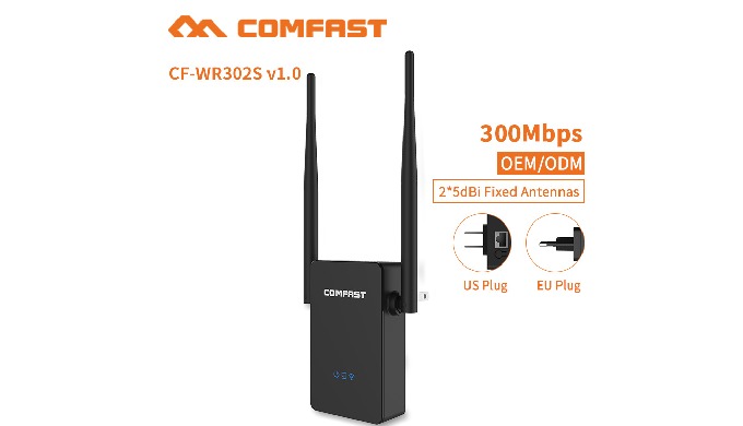 Comfast CF-WR302S Wireless WIFI Router Repeater 300M 10dBi Antenna Wi fi Signal Repeater 802.11N/B/G...
