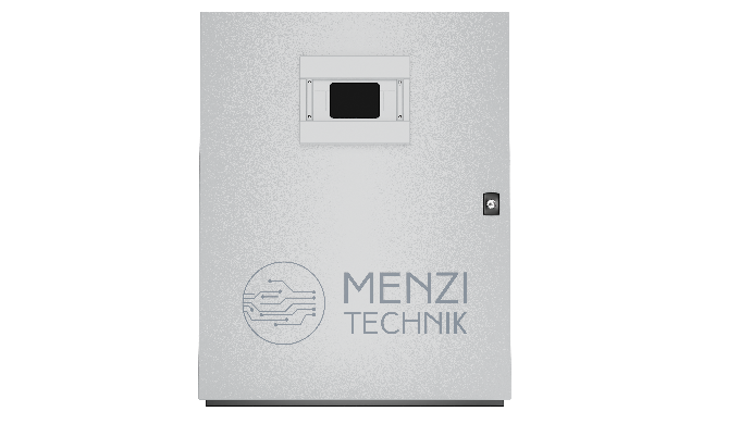 The Menzi battery storage system from Menzi-Technik is designed to store excess solar power in small...