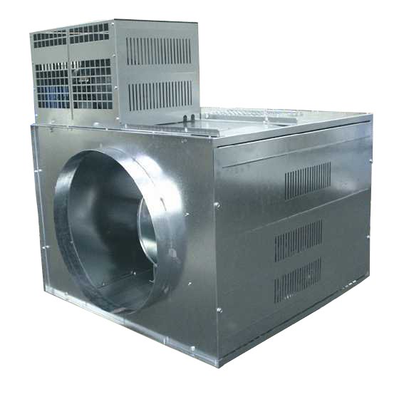 Caisson en tôle d'acier galvanisé avec ventilateur double ouïe à action en acier galvanisé accouplé ...