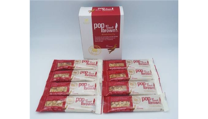 Made out of germinated brown rice fermented with red ginseng extract. Dices of apple, garlic and pow...