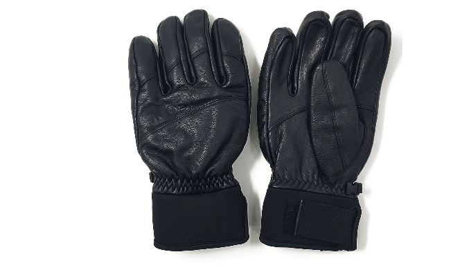 ski gloves in leather