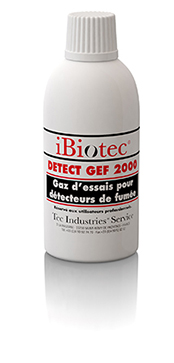DETECT GEF 2000 Gaz d’essai pour détecteurs autonomes de fumées (DAAF)  et détecteurs reliés centrales, SSI