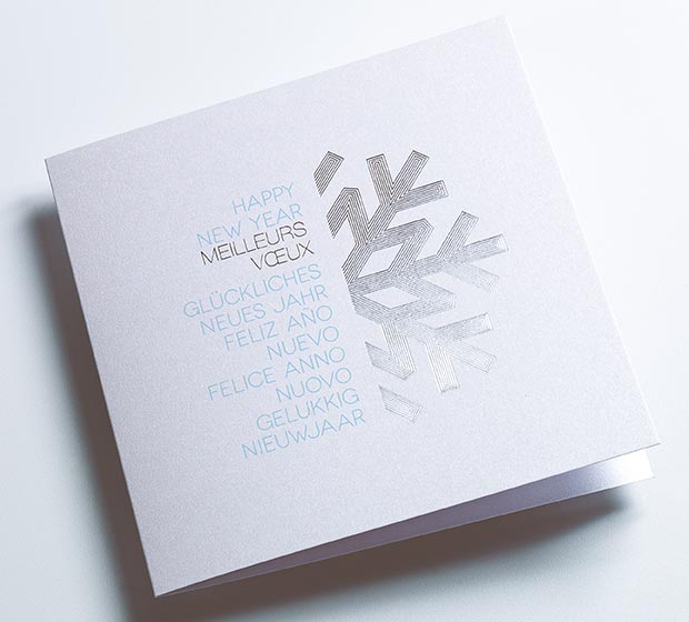 Carte de vœux MERCURE de CREIDEO est une carte de vœux à thème de saison à vos clients. Le recto de ...