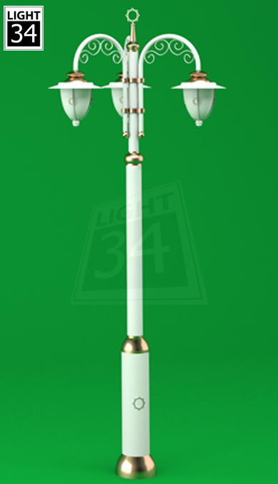 Turkoman Design 4 Mt Authentic Lighting Pole Street Garden Lamp Post (by Light34  Aydınlatma San. Tic. Ltd. Şti.)