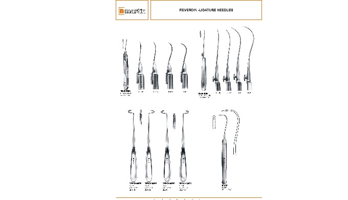 Reverdin-Ligature Needle, sizes between 5.5 to 8