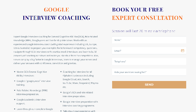 Expert Google interview coaching for General Cognitive Abilities(GCA), Role Related Knowledge (RRK),...